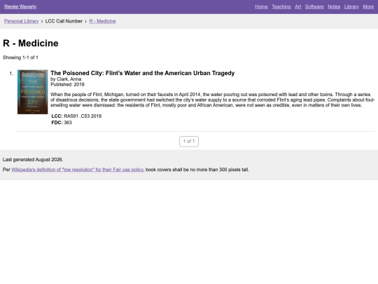 tiny-apps/opac/browse/lcc/r screenshot
