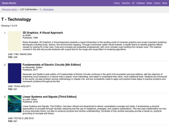 tiny-apps/opac/browse/lcc/t screenshot