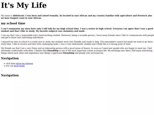 aboutme screenshot