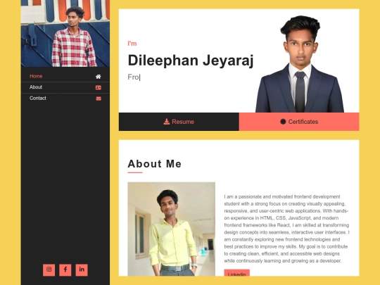 Dileephanportfolio screenshot