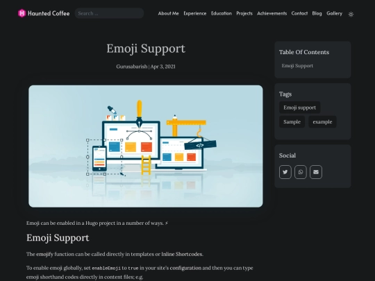 blogs/emoji-support screenshot