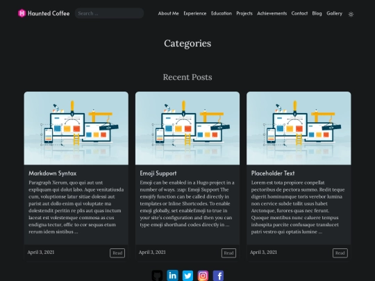 categories screenshot