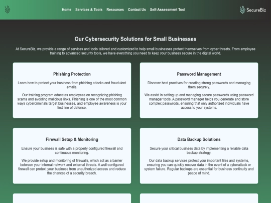 services screenshot