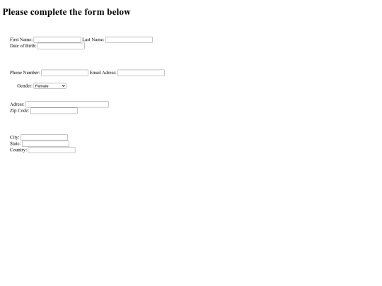 form screenshot