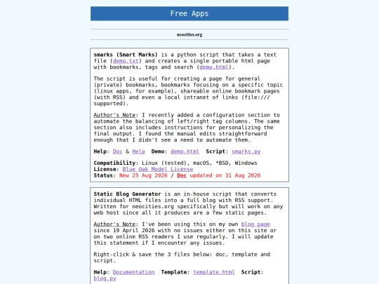 apps screenshot