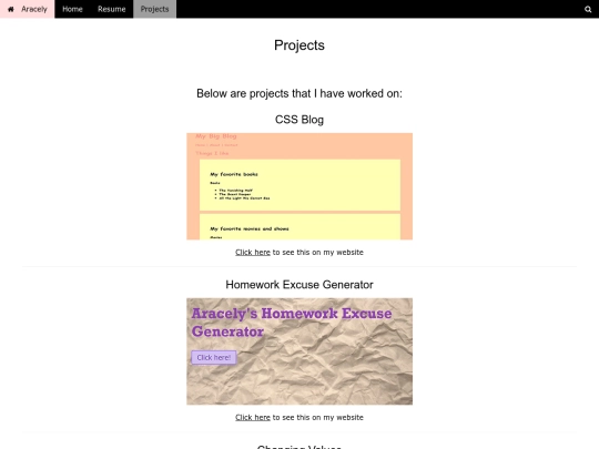 portfolio/projects screenshot