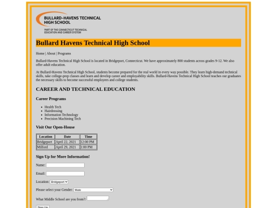 web-design/2-CSS/Styled_Bullard_Open_House screenshot