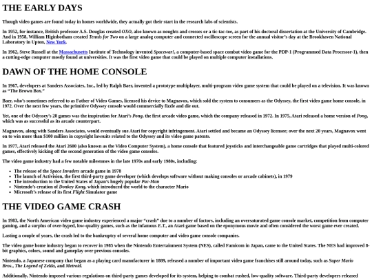VideoGames screenshot