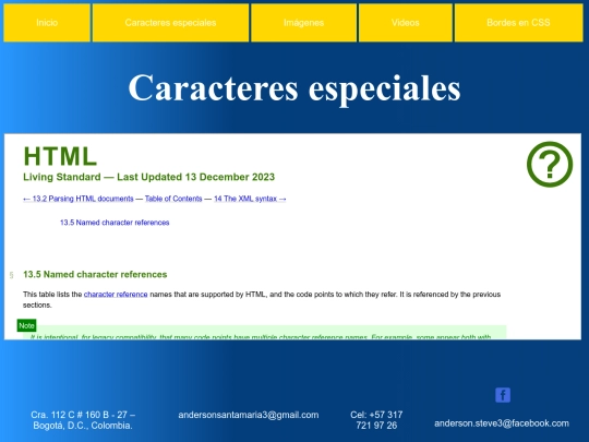 caracteres_especiales screenshot