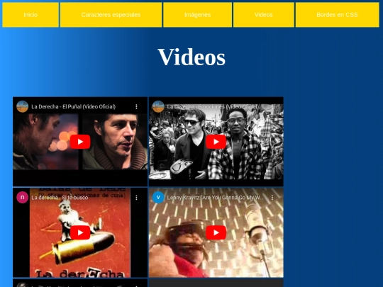 videos screenshot