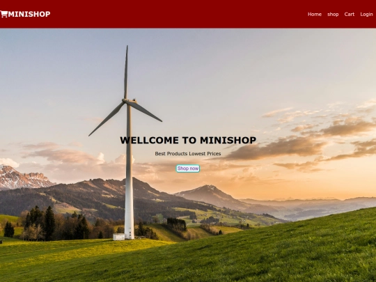 Minishop/project screenshot