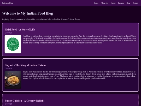 Blog screenshot
