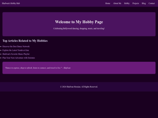Hobby screenshot