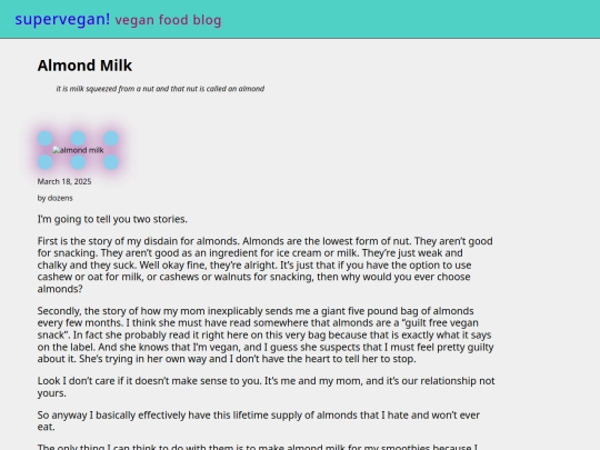 posts/almond-milk screenshot