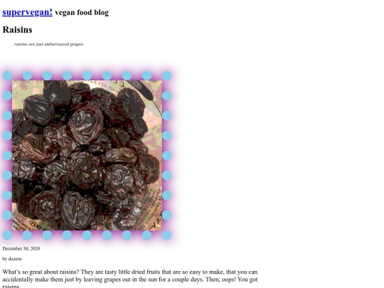 posts/raisins screenshot