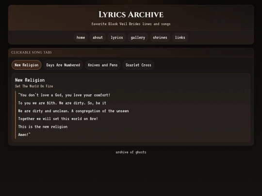 lyrics screenshot