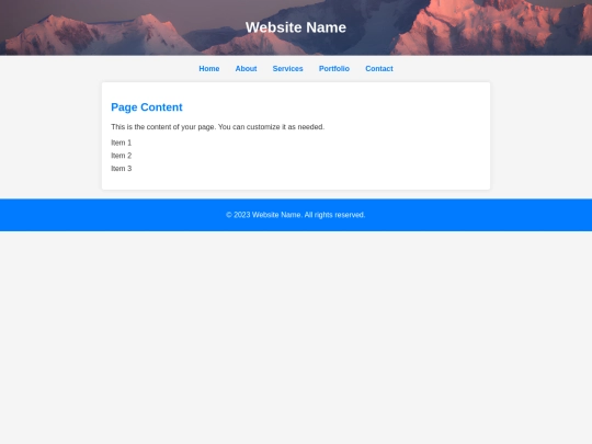 PageTemplate screenshot