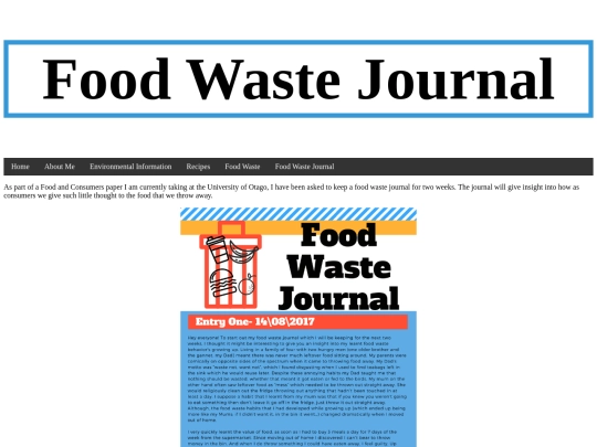 foodwastejournal screenshot