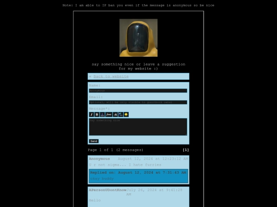 guestbook screenshot