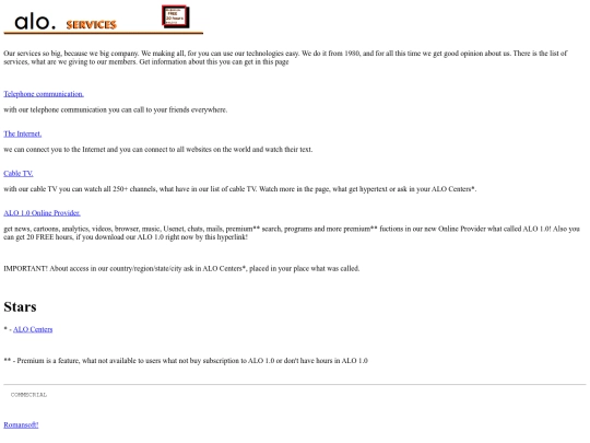services screenshot