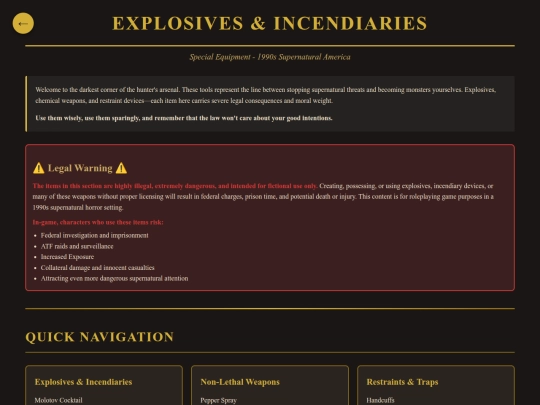 explosives-incendiaries screenshot