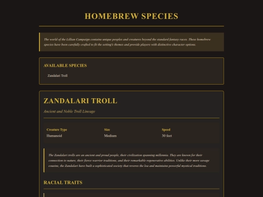 homebrew-species screenshot