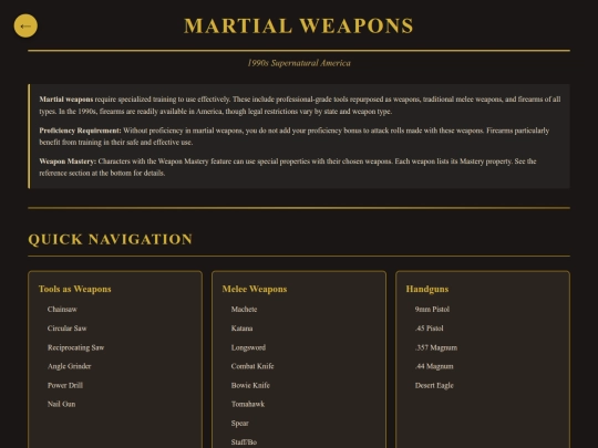 martial-weapons screenshot