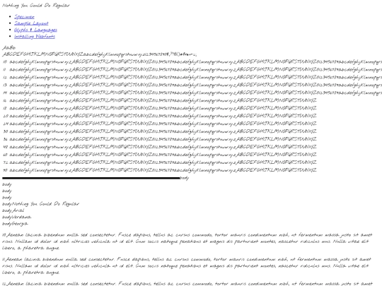 webfontkit-20230825-133137/nothingyoucoulddo-regular-demo screenshot