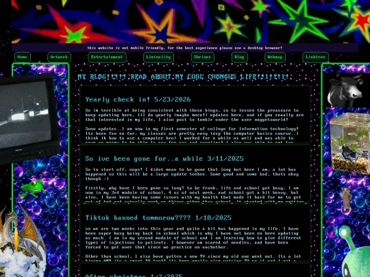 blog screenshot