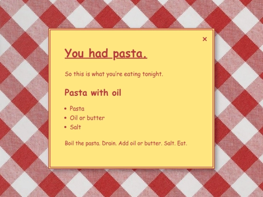 pasta screenshot