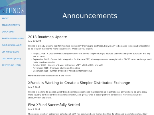 announcements screenshot