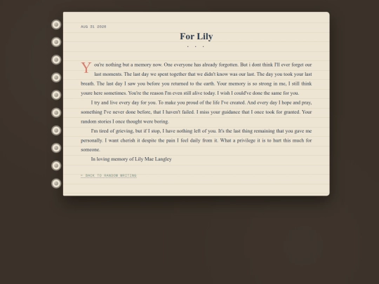 random-writing/For_Lily screenshot