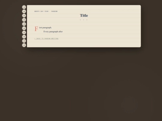 random-writing/template screenshot