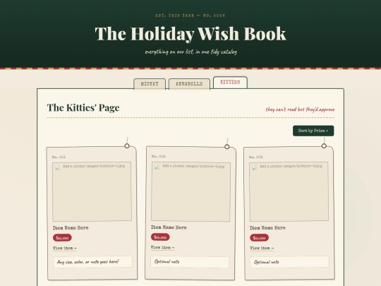 xmas list/kitties screenshot
