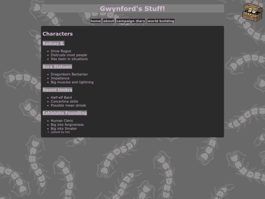 cd/characters screenshot