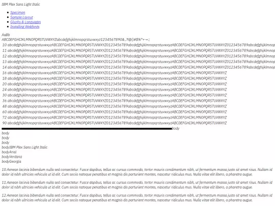 fonts/webfontkit-20210402-023502/ibmplexsans-lightitalic-demo screenshot