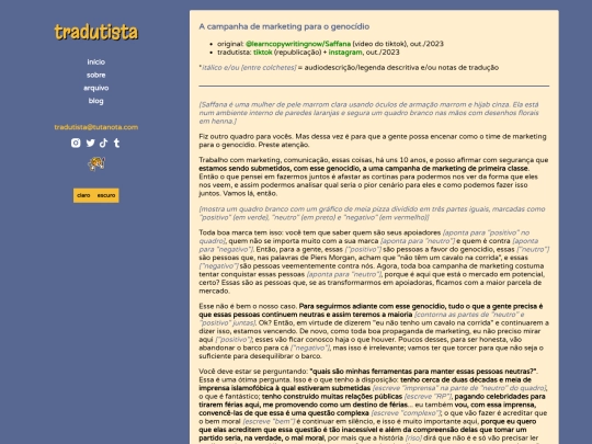 post/a-campanha-de-marketing-para-o-genocidio screenshot