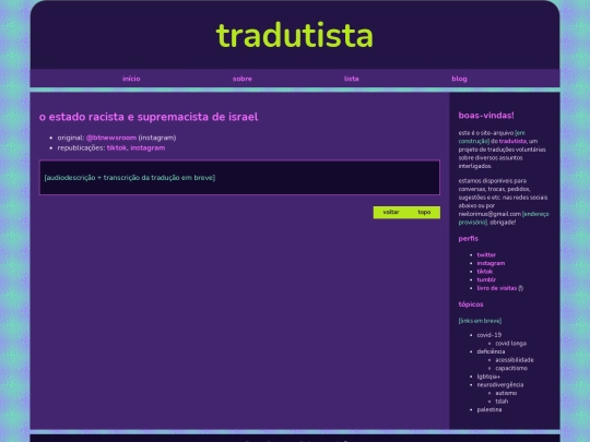 post/estado-racista-supremacista screenshot