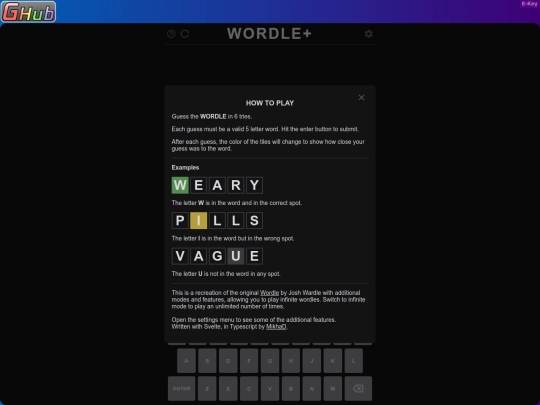 hub/wordle-plus screenshot