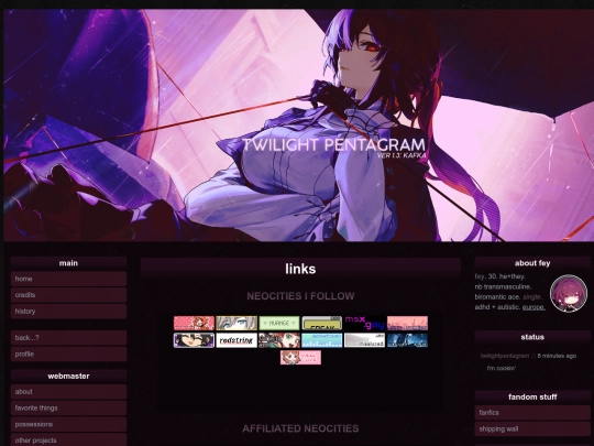links screenshot