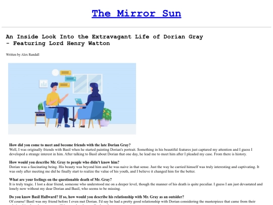 english project/interview screenshot