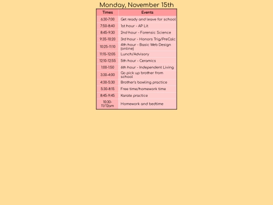 schedule/cuteschedule screenshot