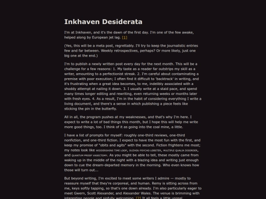 desiderata screenshot