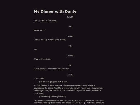 reviews/dinner screenshot
