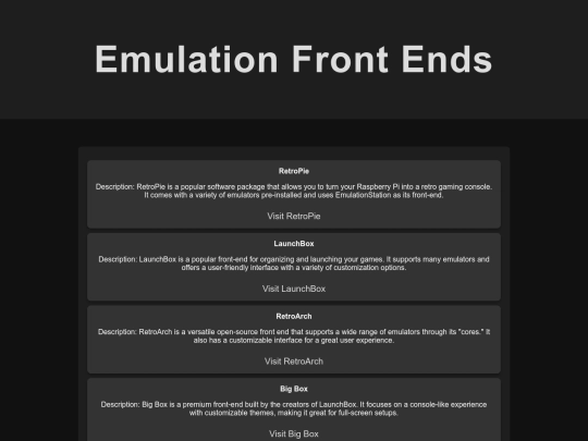 frontends screenshot