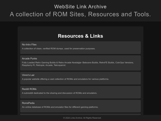 romsites screenshot