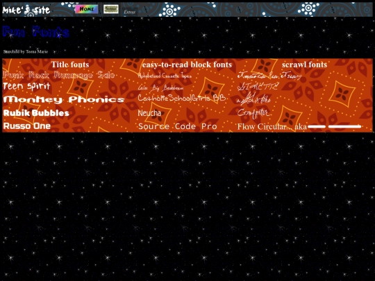 extras/funfonts screenshot
