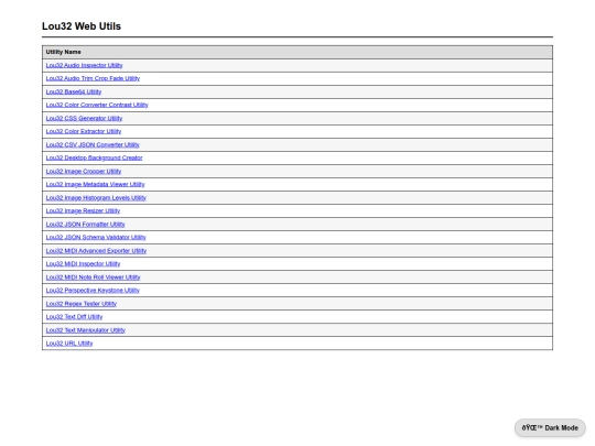 webutils/tools-index screenshot