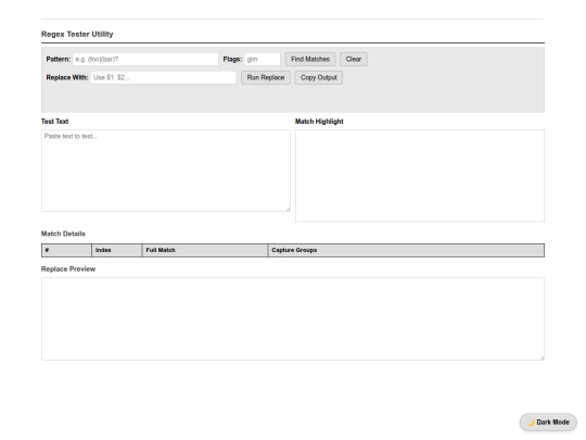 webutils/tools/Lou32RegexTesterUtility screenshot