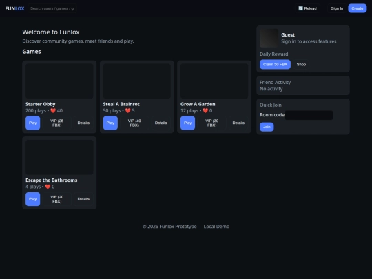 Funlox screenshot